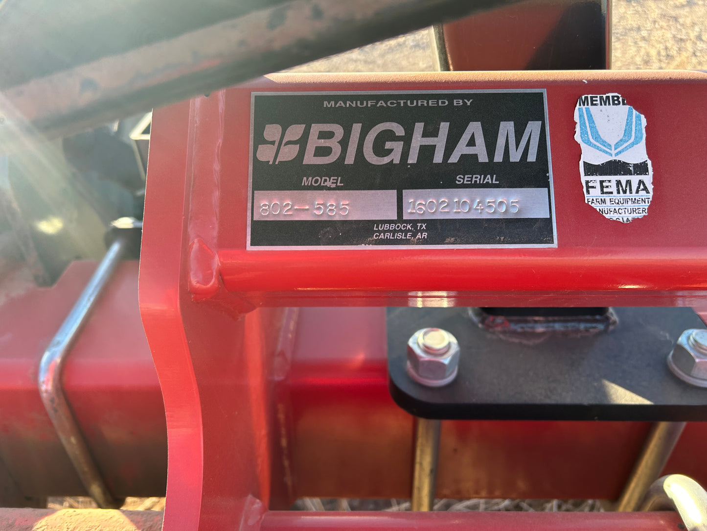 2016 Bigham Bros Lilliston 802-585